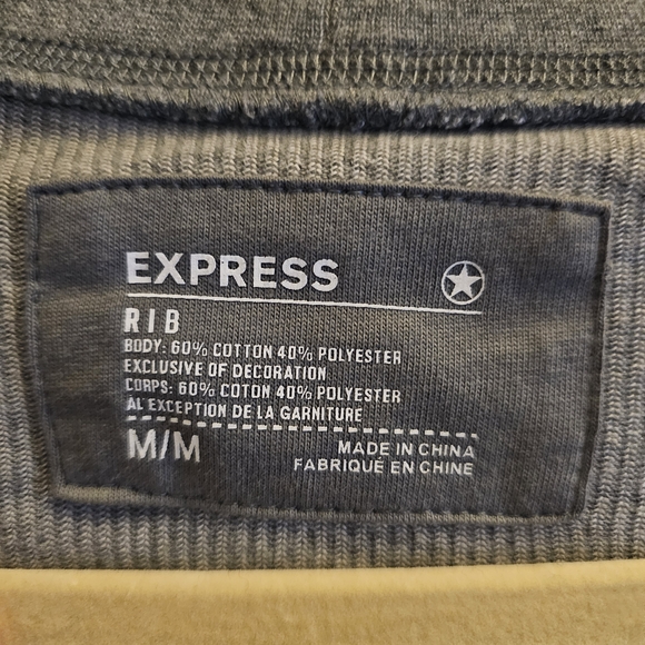 Express Gray Men's Cardigan - Picture 4 of 4